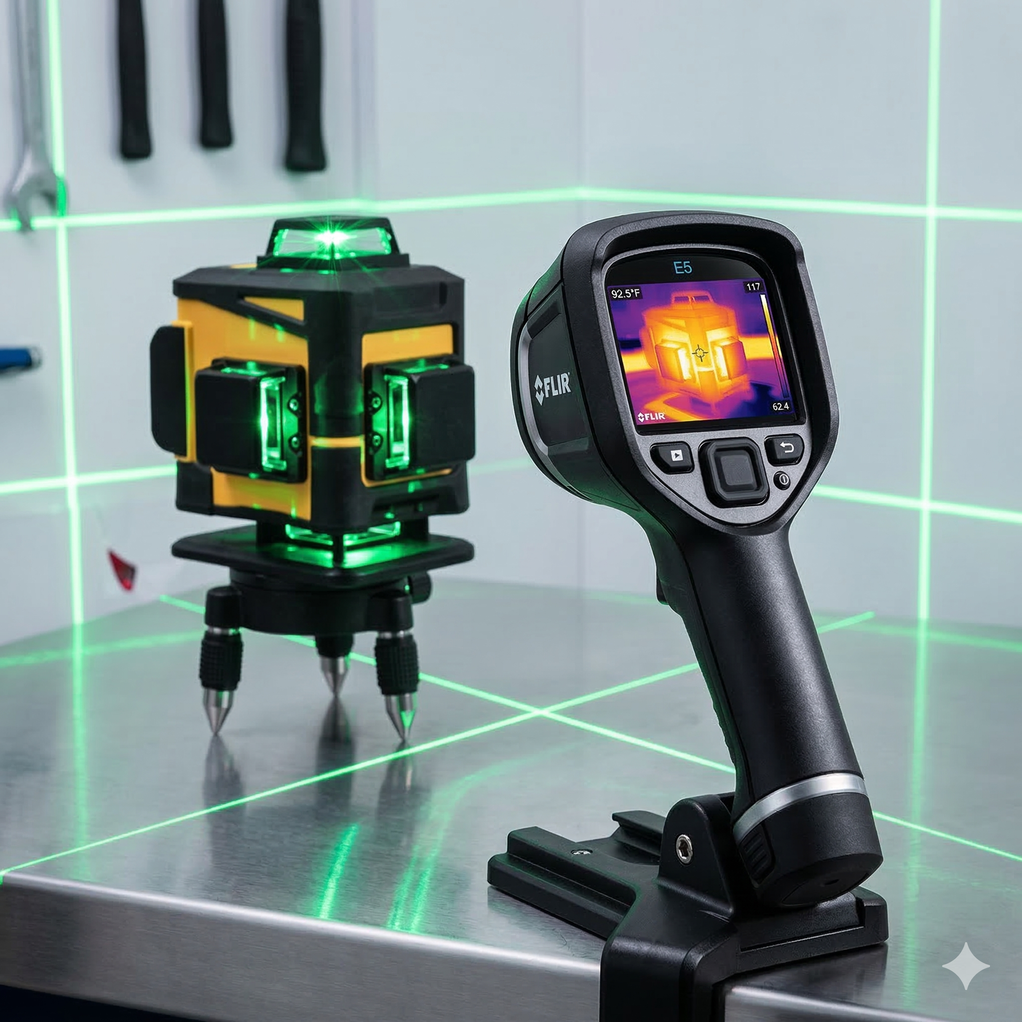 FLIR 열화상 카메라 E5 + 레이저 레벨기