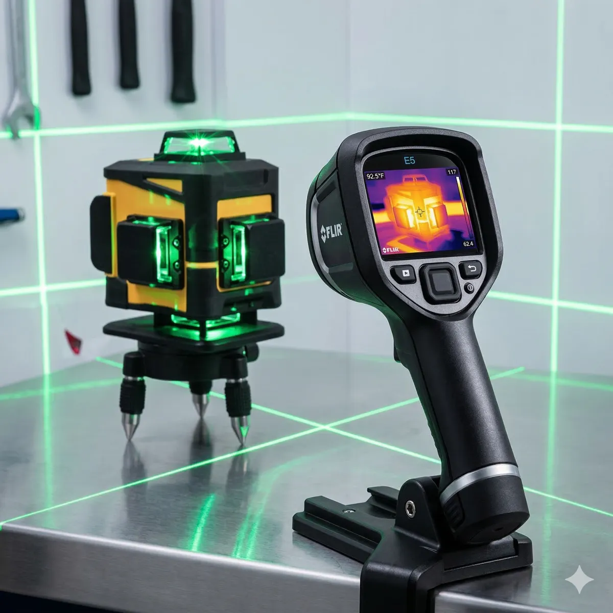 FLIR 열화상 카메라 E5 + 레이저 레벨기